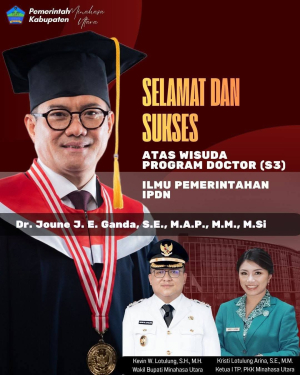 Wabup Kevin William Lotulung Ucapkan Selamat atas Wisuda Doktor Bupati Joune Ganda, Apresiasi Dedikasi untuk Minahasa Utara