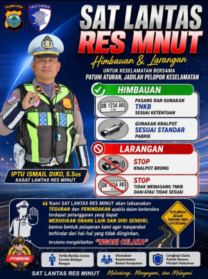 Kasat Lantas Polres Minut Ajak Masyarakat Tertib Berlalu Lintas Demi Keselamatan Bersama