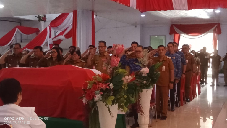 Pengabdian Terakhir, Pemkab Minahasa Utara Lepas Alm Edwin Willem Ombuh dengan Upacara Persemayaman
